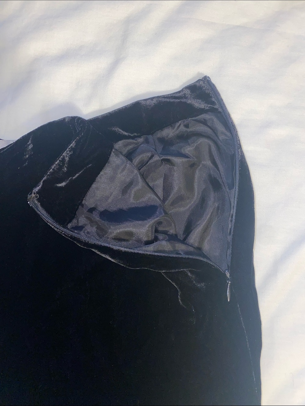 Kate Hill Black Velvet Wide Leg Pants High Rise Lined Side Zip 8 - Picture 6 of 11